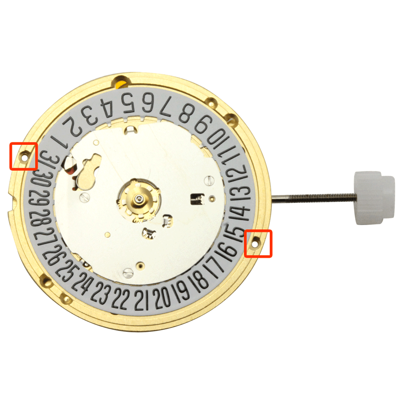 ETA 3 Hand Quartz Watch Movement E63.111-6 Date at 6:00 Overall Height 3.2