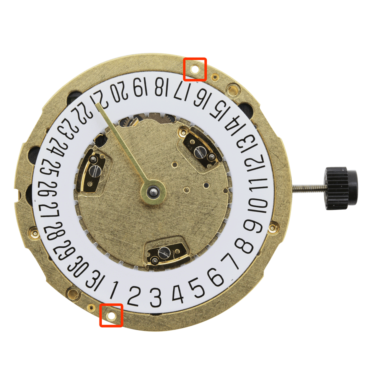 ETA 3 Hand Chrono Quartz Watch Movement 251.2746 Date at 600 Overall Height 7.0mm