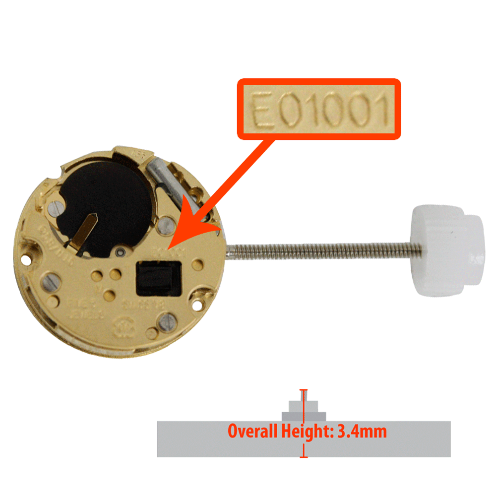 新品未使用☆ETA E01.001 ムーブメント腕時計部品（管理番号D7001 