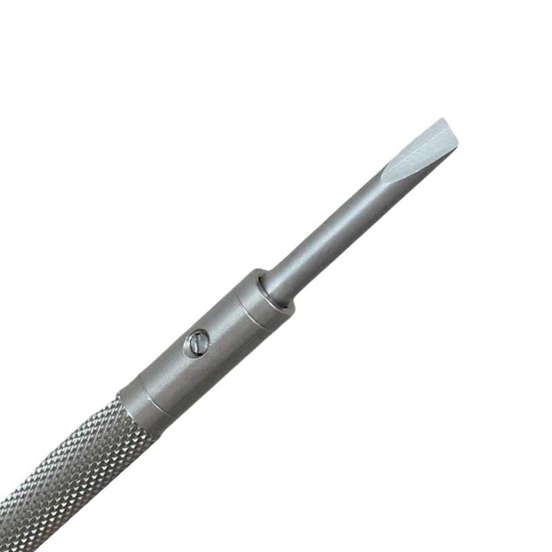 Bergeon Schroevendraaier 30081-050, van inox, met roestvrijstalen lemmet, 0,5 mm, ergonomisch