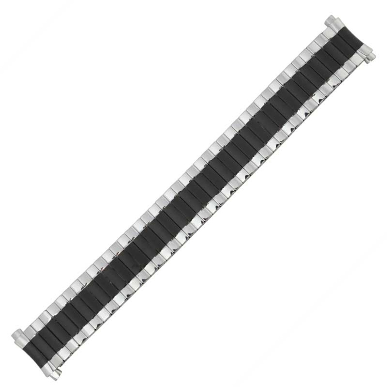 20mm 22mm Two Tones Black/Silver Stainless Steel Watch Band Replacement  Bracelet