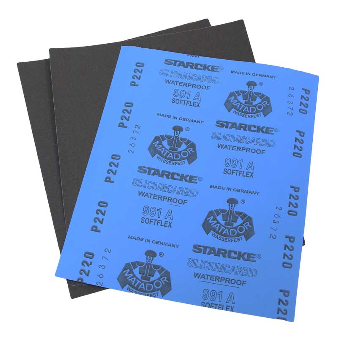 9 x 11 inch 600 Grit Premium Waterproof Starcke Matador Sandpaper Sheets, 10 Pack