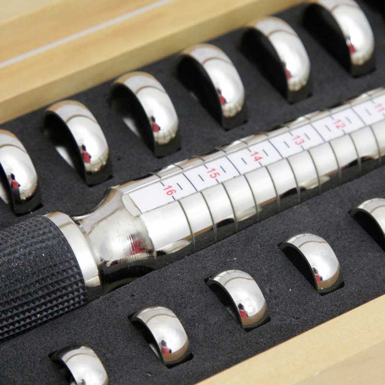 JTS Ring Size Stick Mandrel Finger Gauge Ring Sizer Set Measuring Sizes  Jewelry Tool