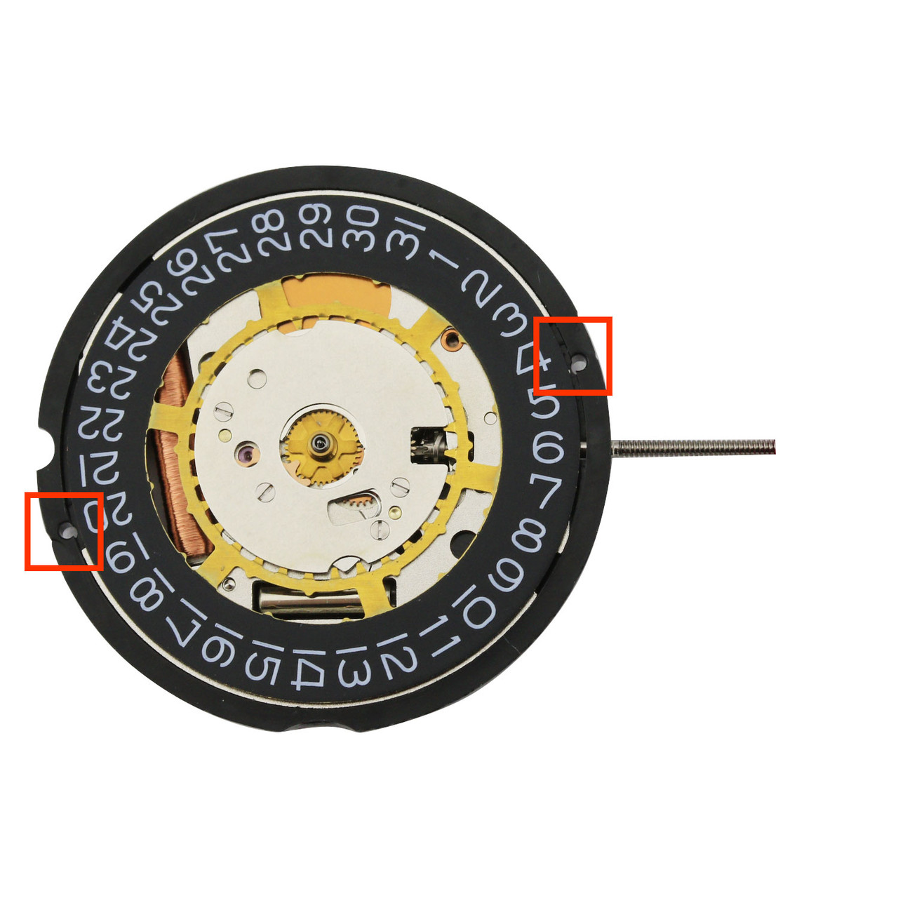 Harley Ronda 3 Hand Quartz Watch Movement HQ715-BW Black Date Dial
