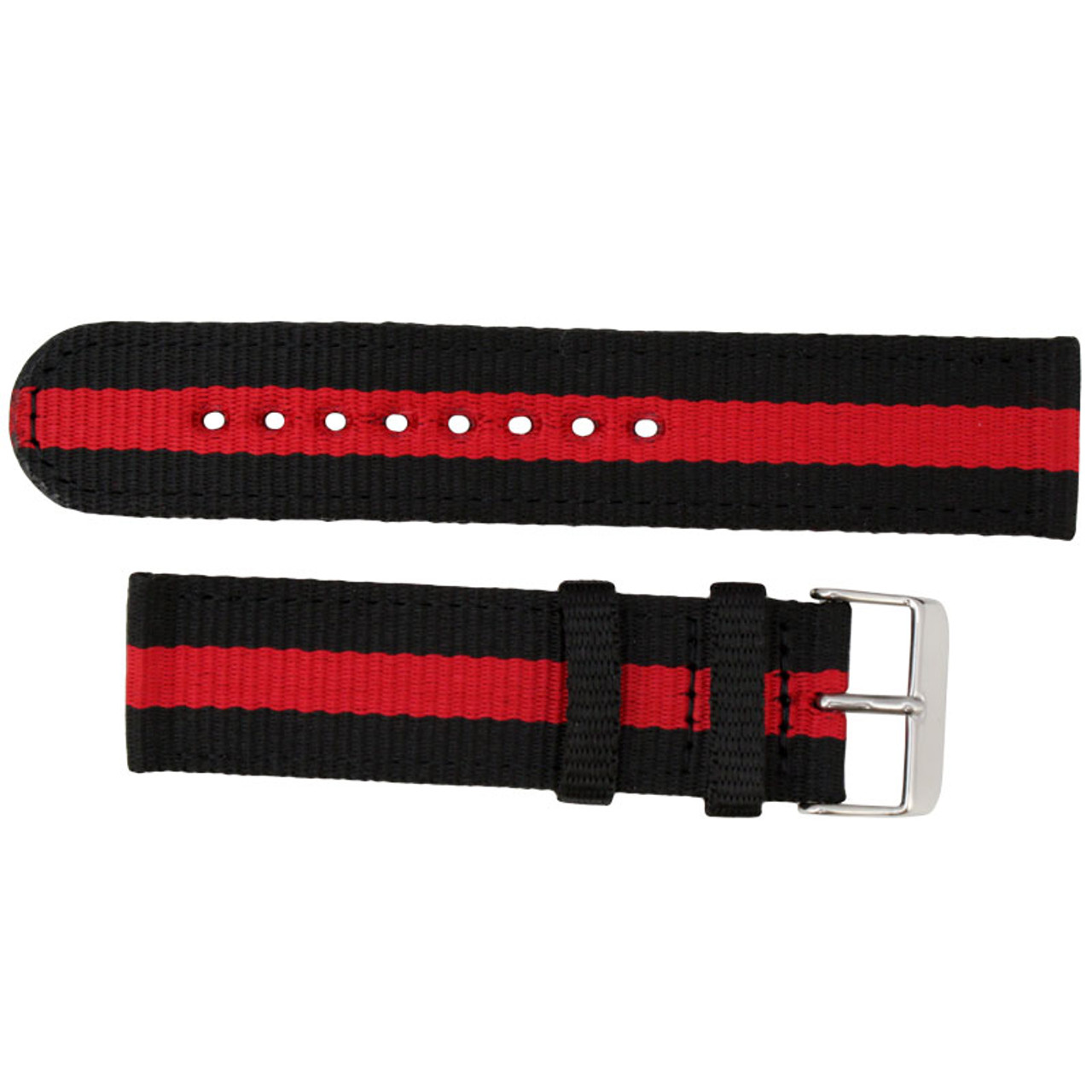 time+ NATO G10 Perlon Military Watch Strap Black