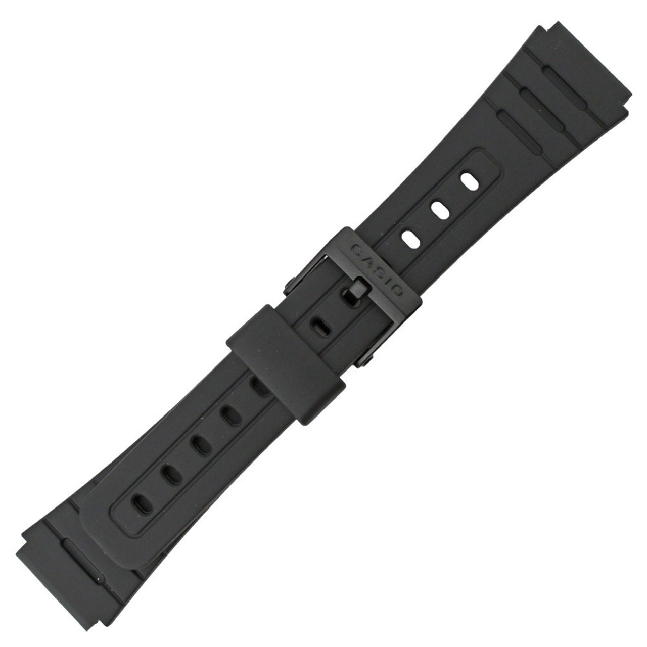 Replacement Watch Strap 18mm Black Resin to fit Casio F91, F105, F94