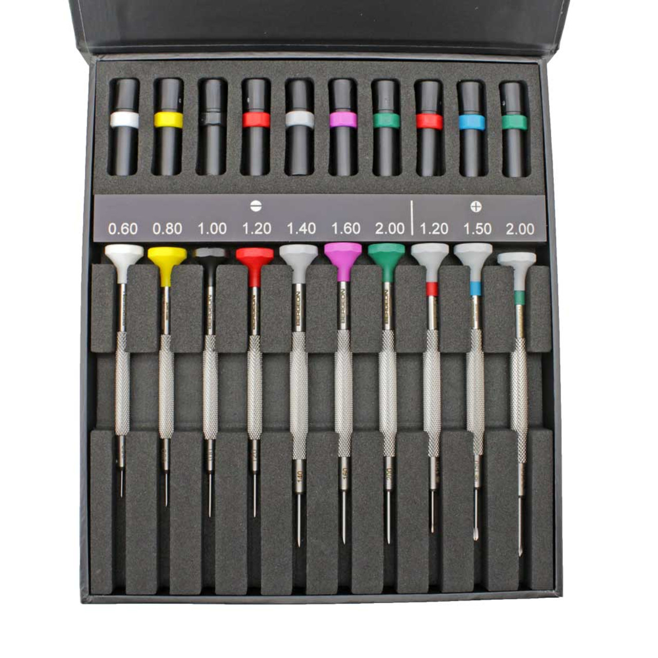 Bergeon 30081-X10 Watchmakers Screwdriver Set with Flat and Phillips Head  Screwdrivers