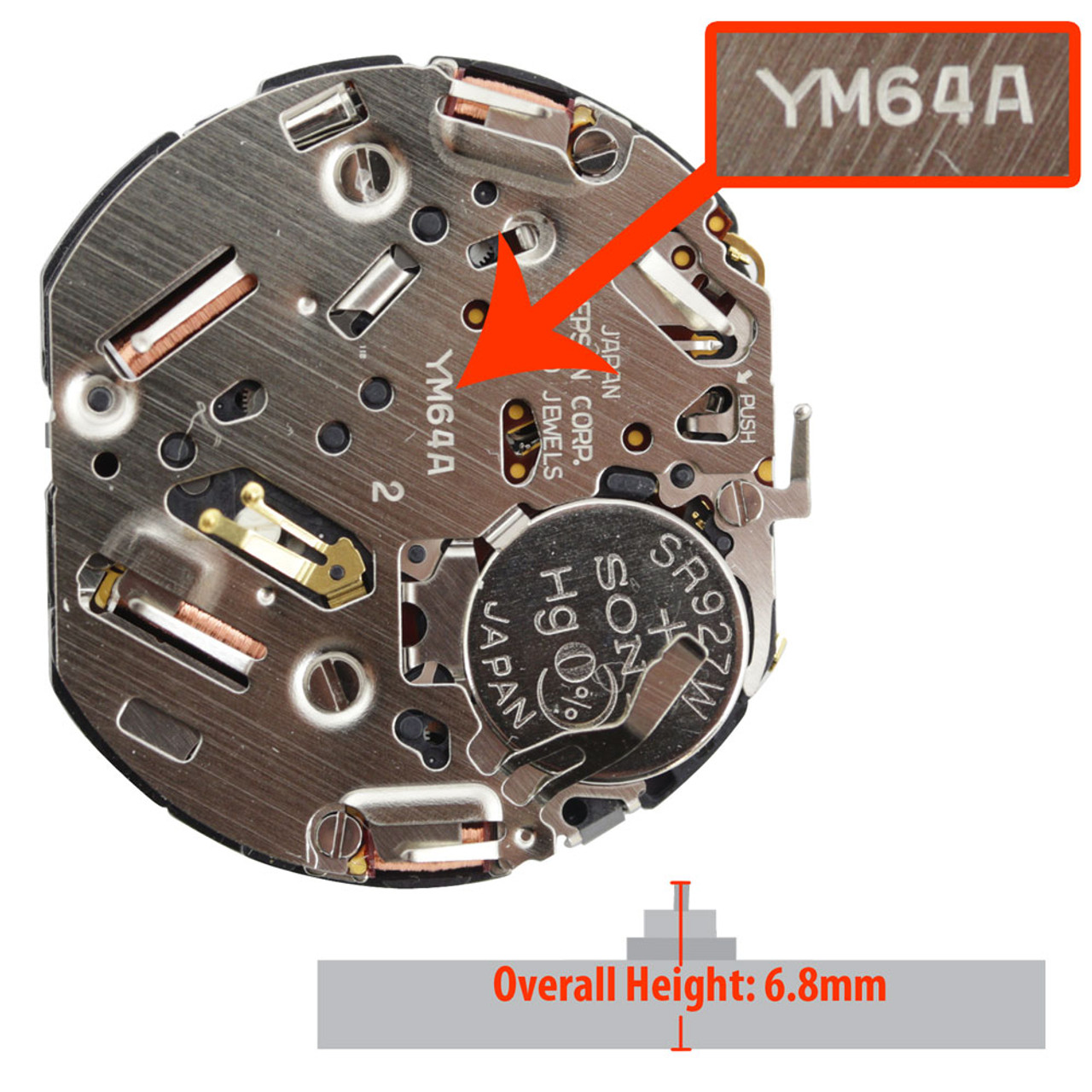 Chronograph quartz movement Clearance
