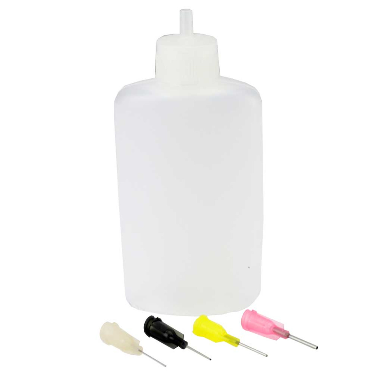 Squeeze Bottle Dispenser with 4 Applicator Tips | Esslinger