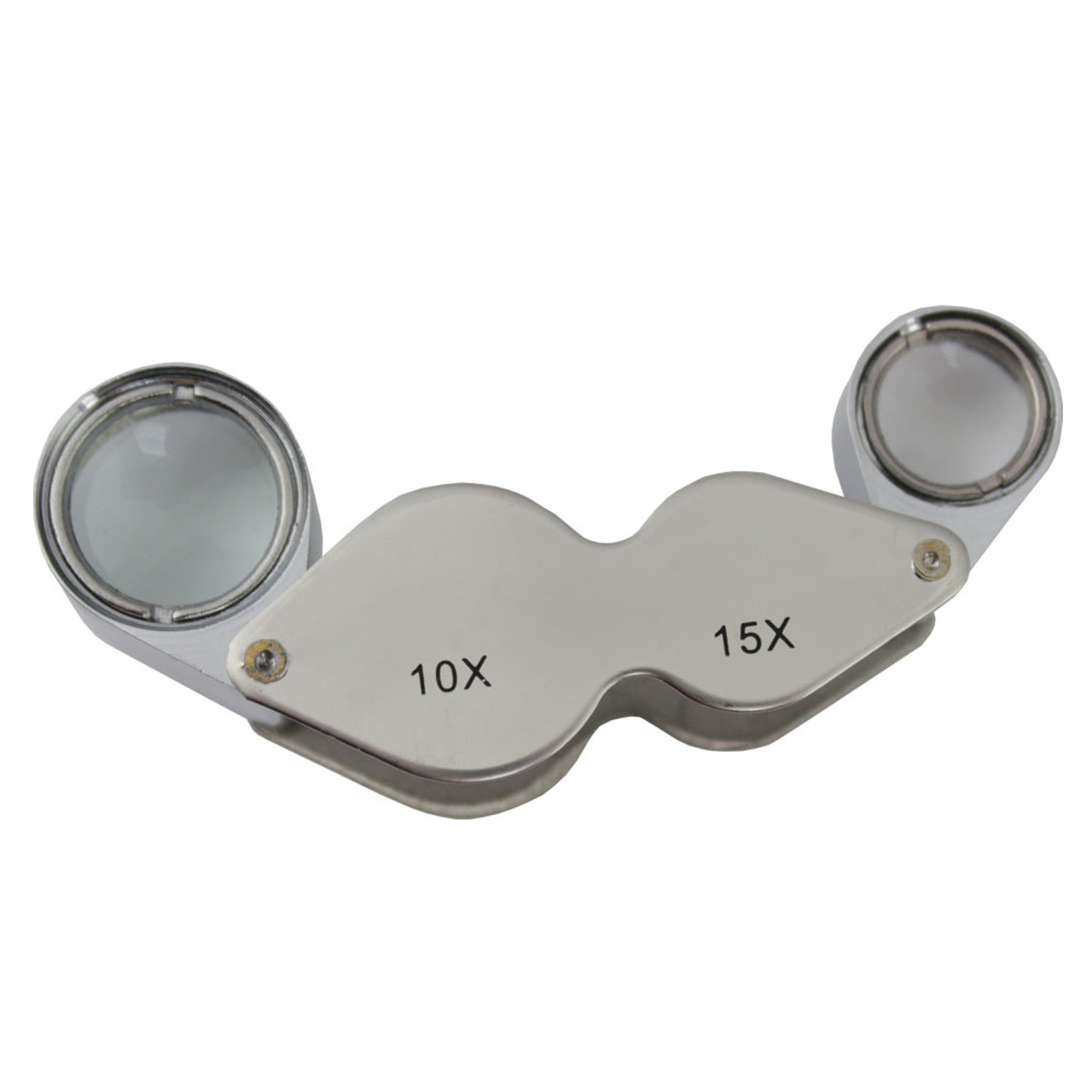 15X Jewelry Loupe Jewelers Triplet 21mm Silver Loupe with Case