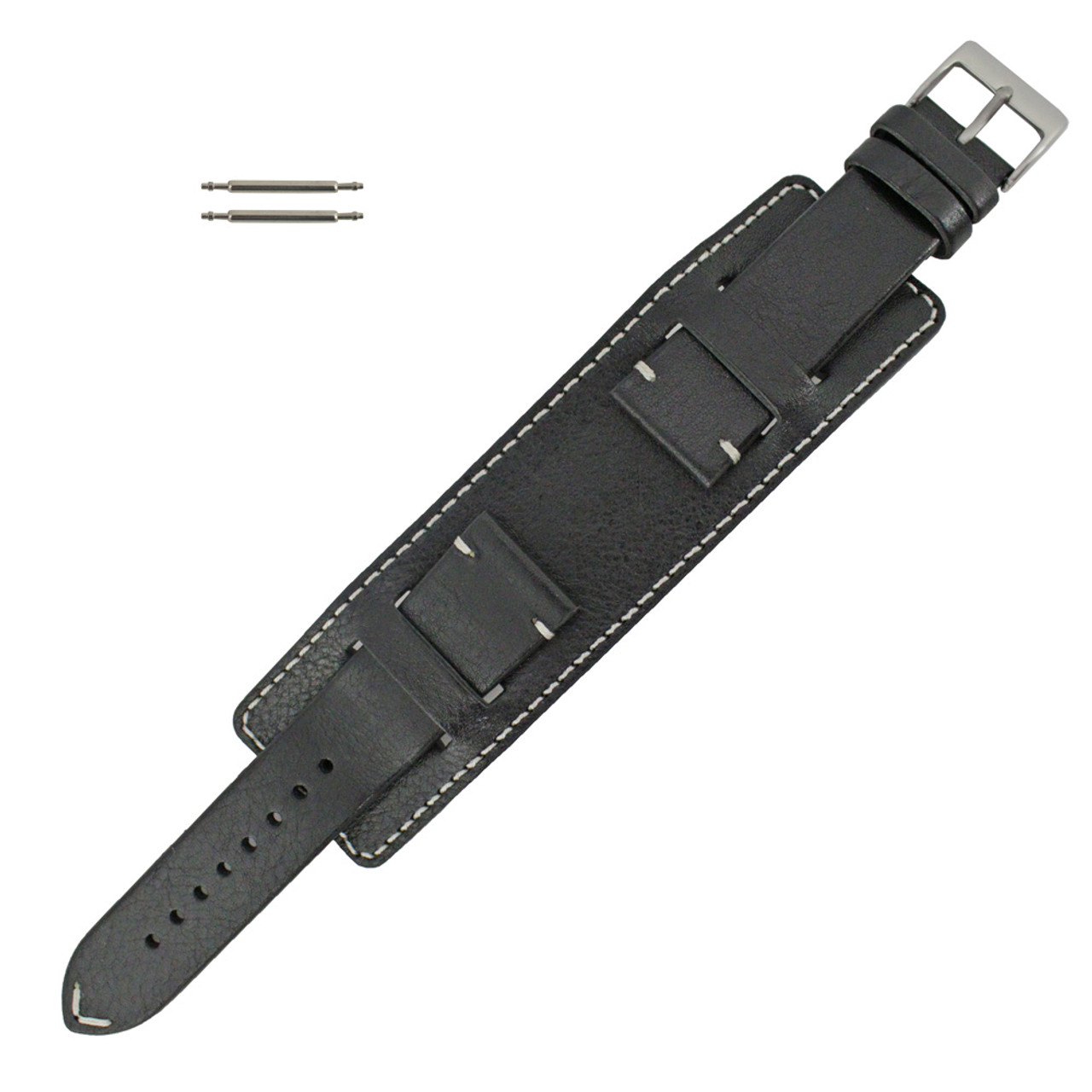 Brown 24mm leather Suunto watch strap for urban wear