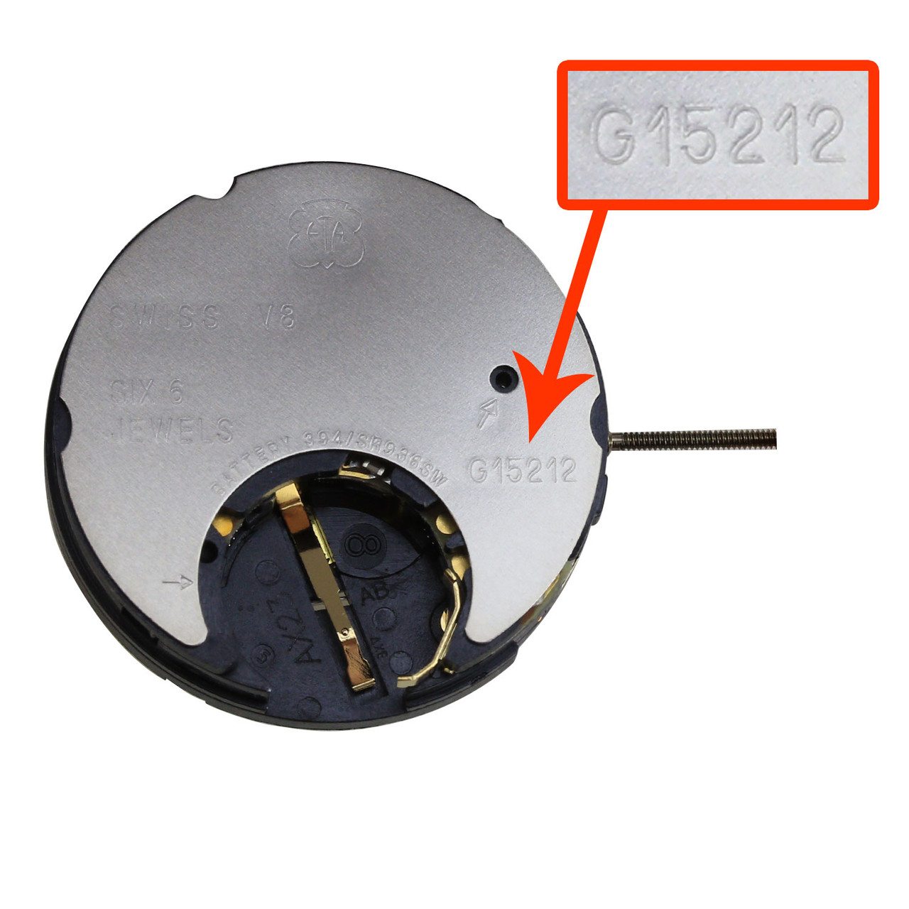 ETA® Quartz Watch Movement G15.211-4H Horizontal Date At 4:00