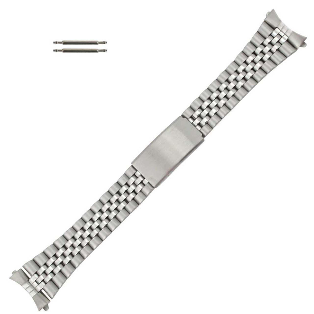 Jubilee® Style Metal Watch Band 22MM Stainless Steel Curved and 