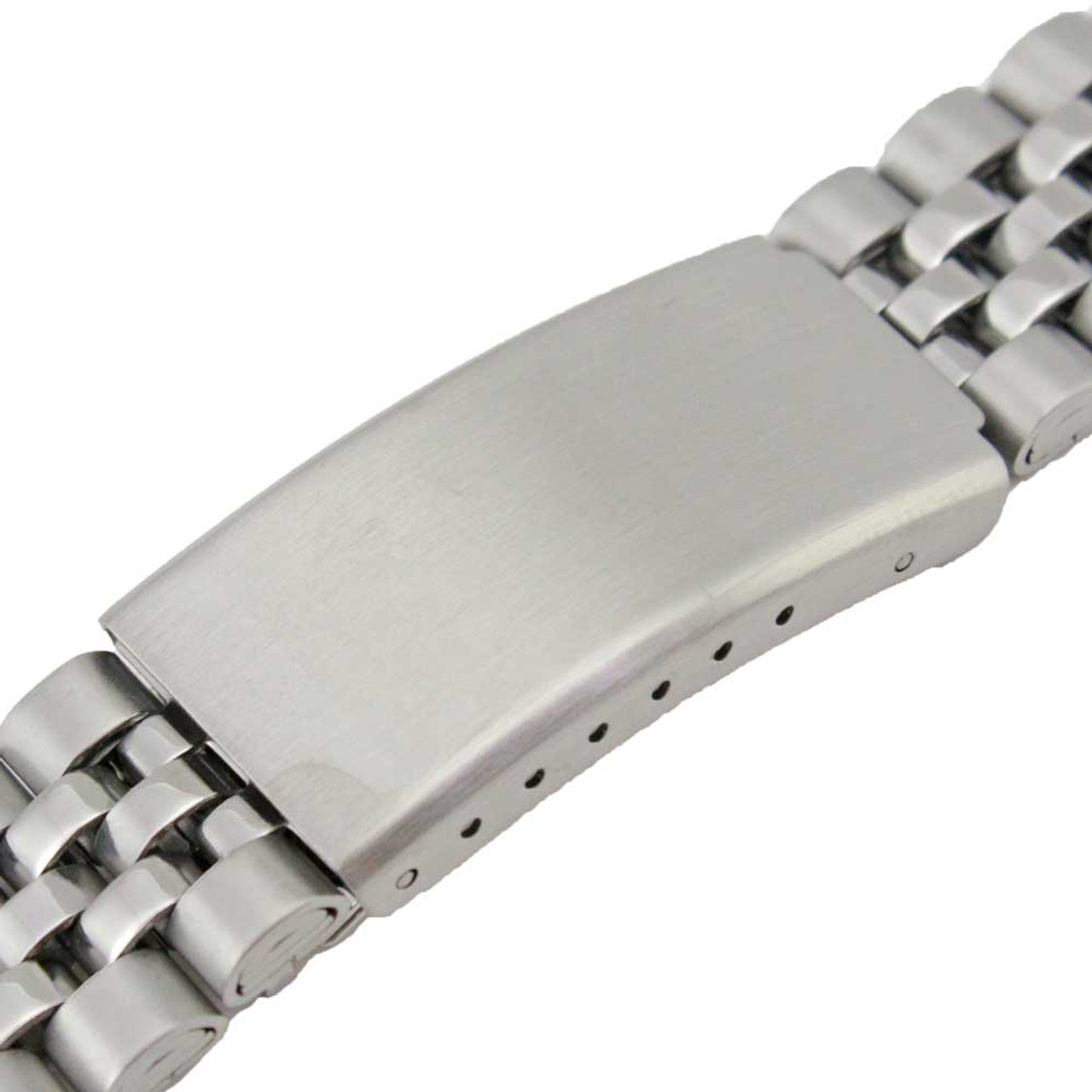 Curved+Straight End Stainless Steel Watch Band For Jubilee