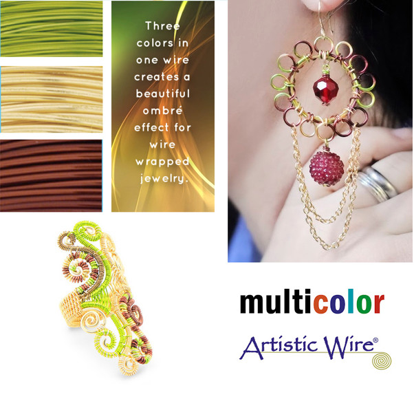 Artistic Wire 18 Gauge Multi Color Craft Wire Brown Green Gold
