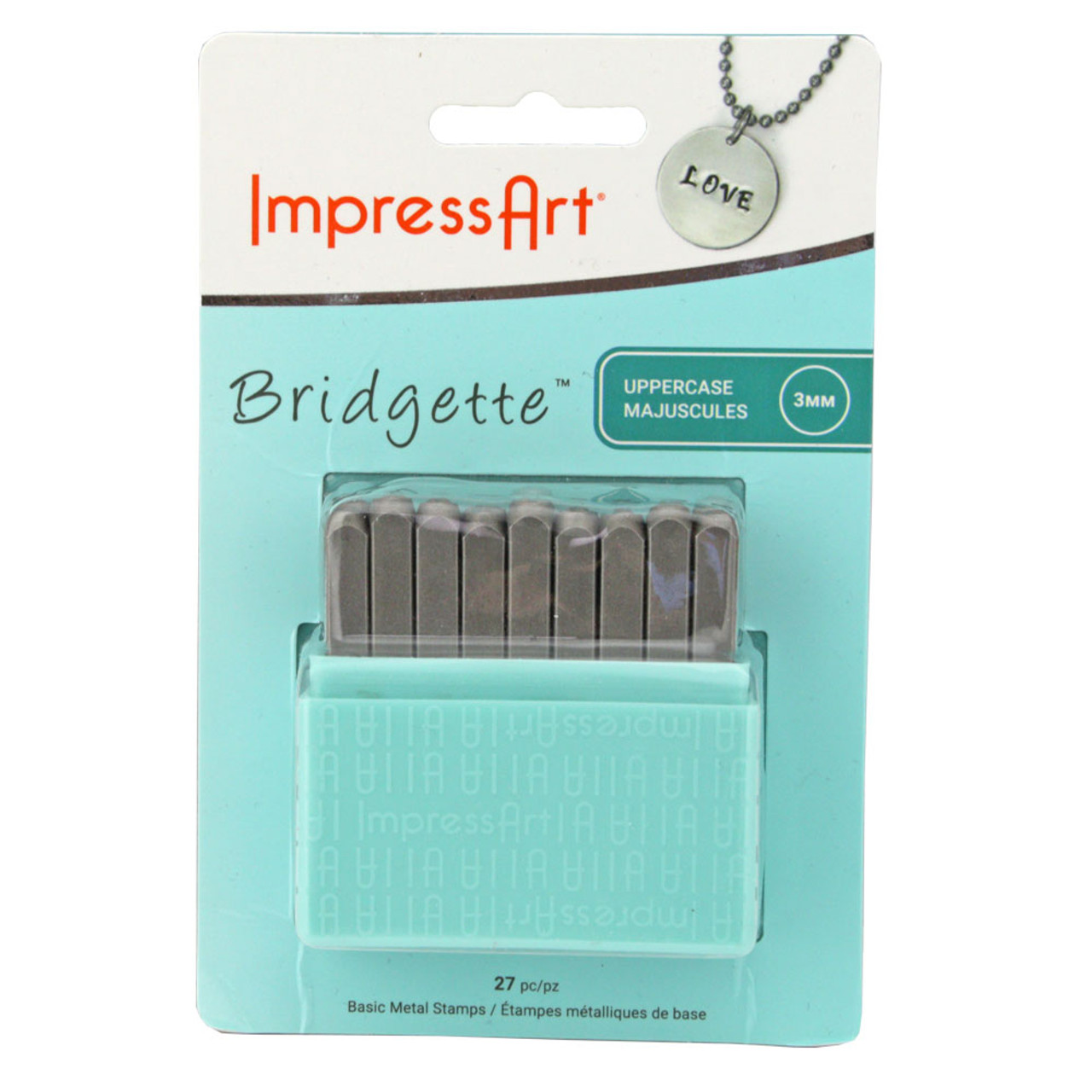 ImpressArt Bridgette 3mm Lowercase Metal Stamp 27pc Set Art