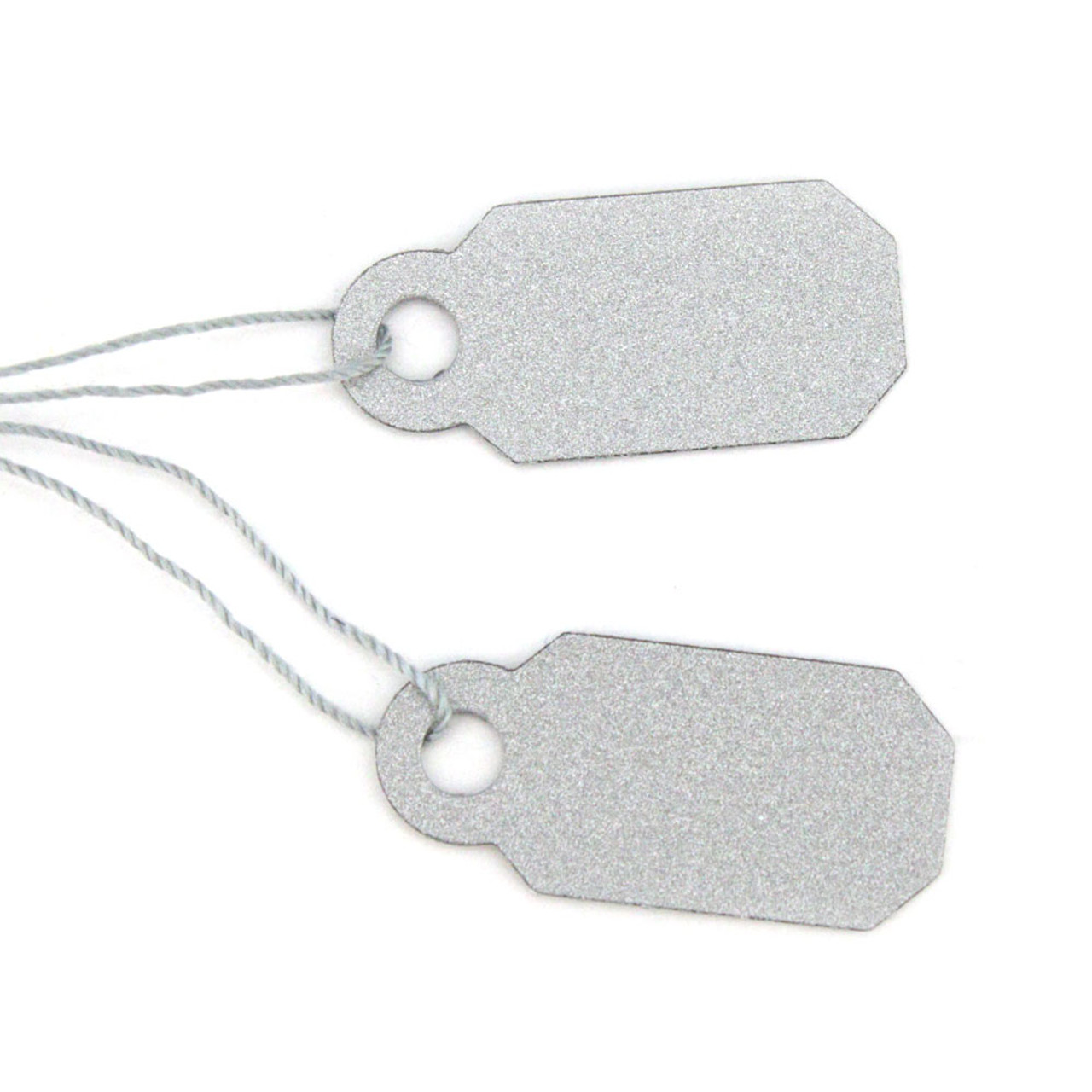 Arch Crown String Tags - 21mm x 9mm Silver Pkg of 250