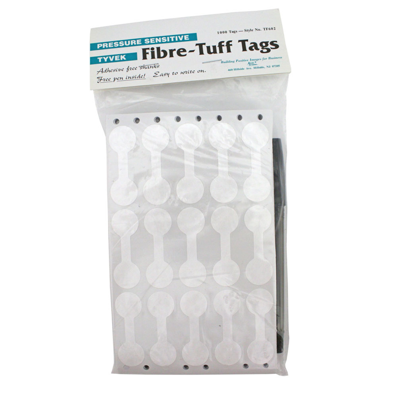 Fibre Tuff Tyvek® White Adhesive Jewelry Tags 5/8 Inch by 2 Inch
