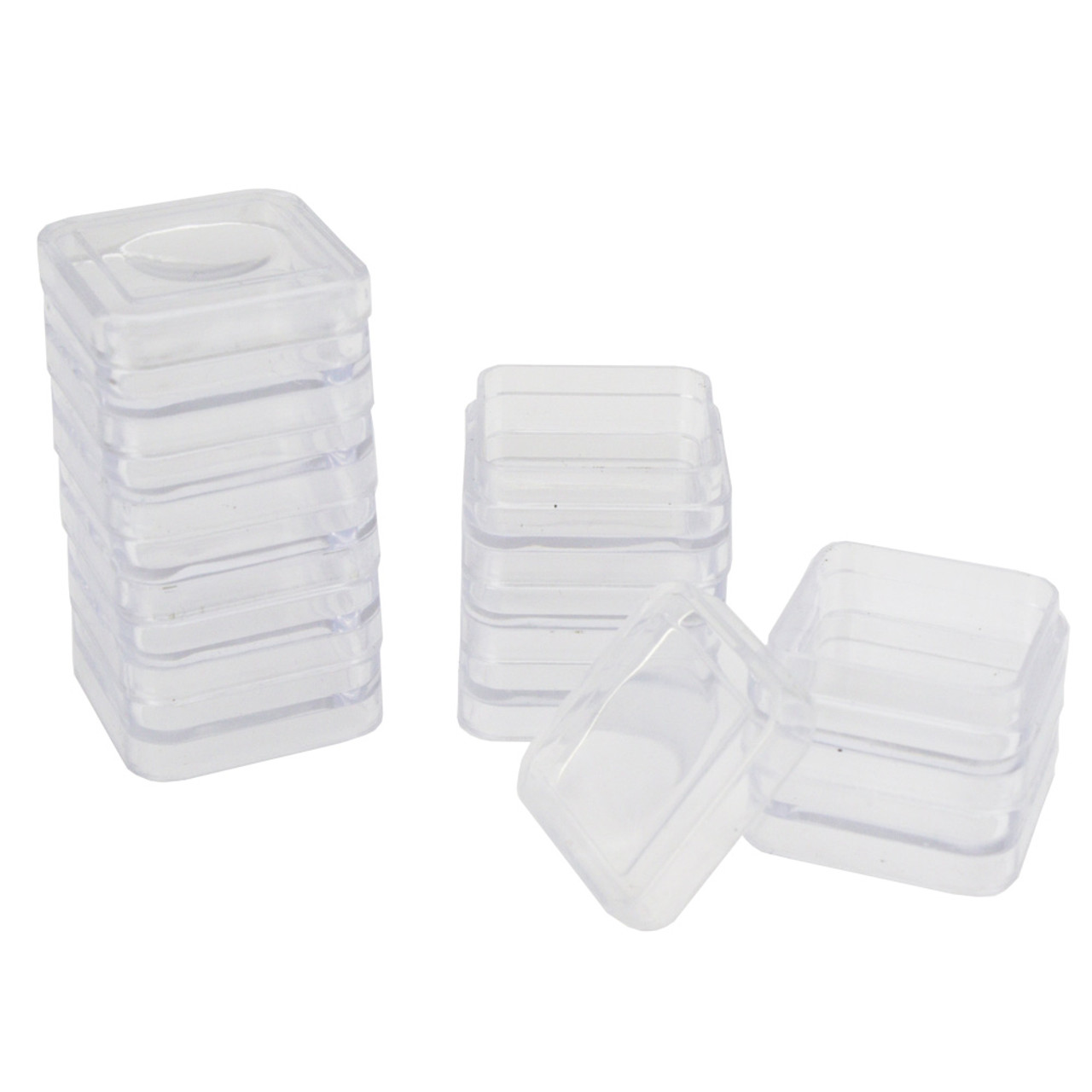 Plastic Stackable Square Containers 10 Pieces | Esslinger