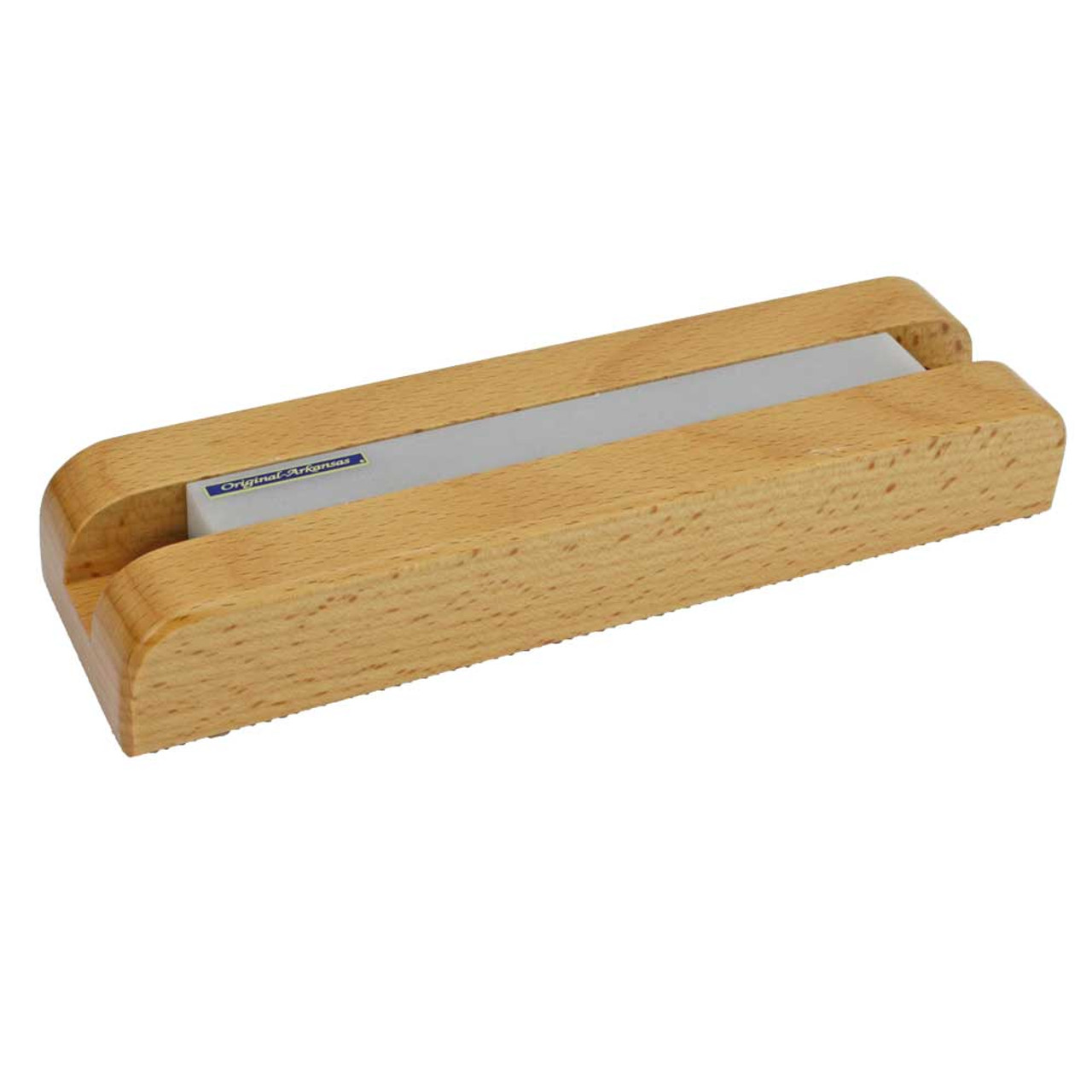 Arkansas Stone for Sharpening Screwdriver with Wooden Base