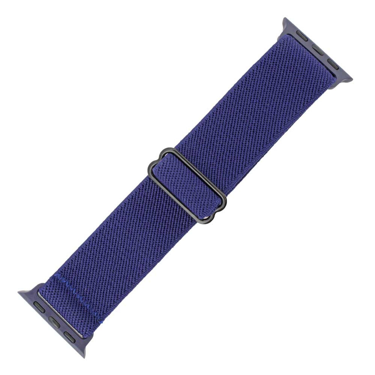 Navy Blue Elastic Nylon Watch Band Made to Fit 38mm Apple Watch