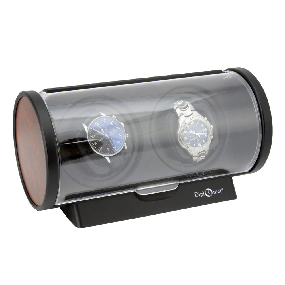 Diplomat Single Automatic Watch Winder Wood Trim