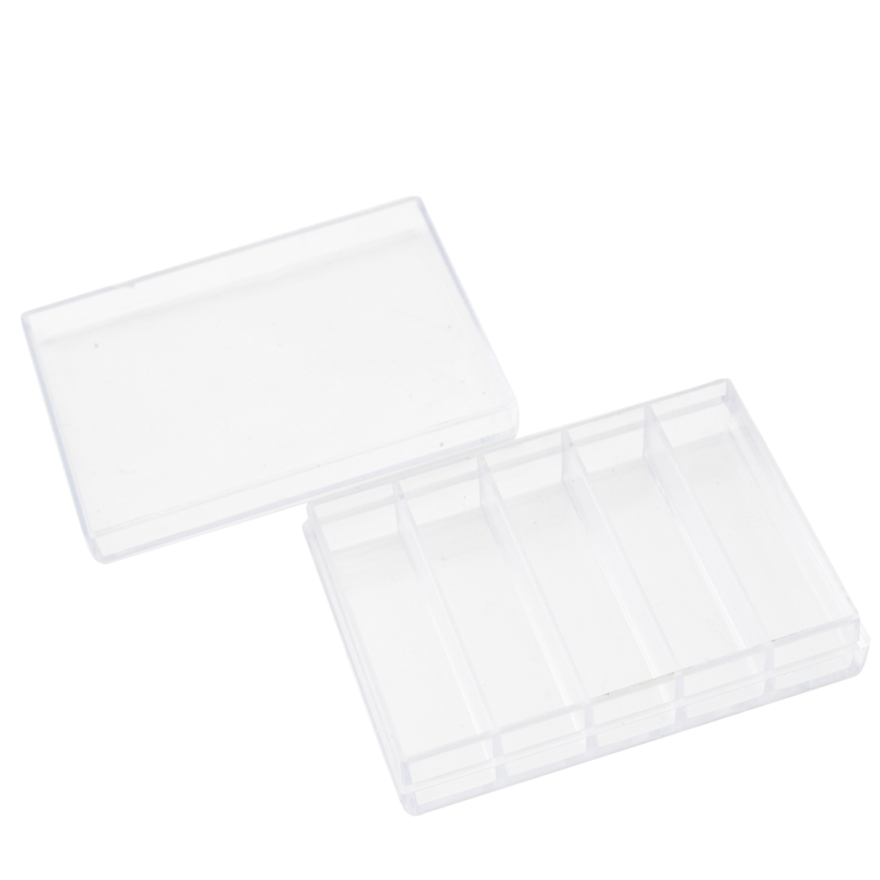 Small Thin Empty Plastic Assortment Box with Five Compartments | Esslinger