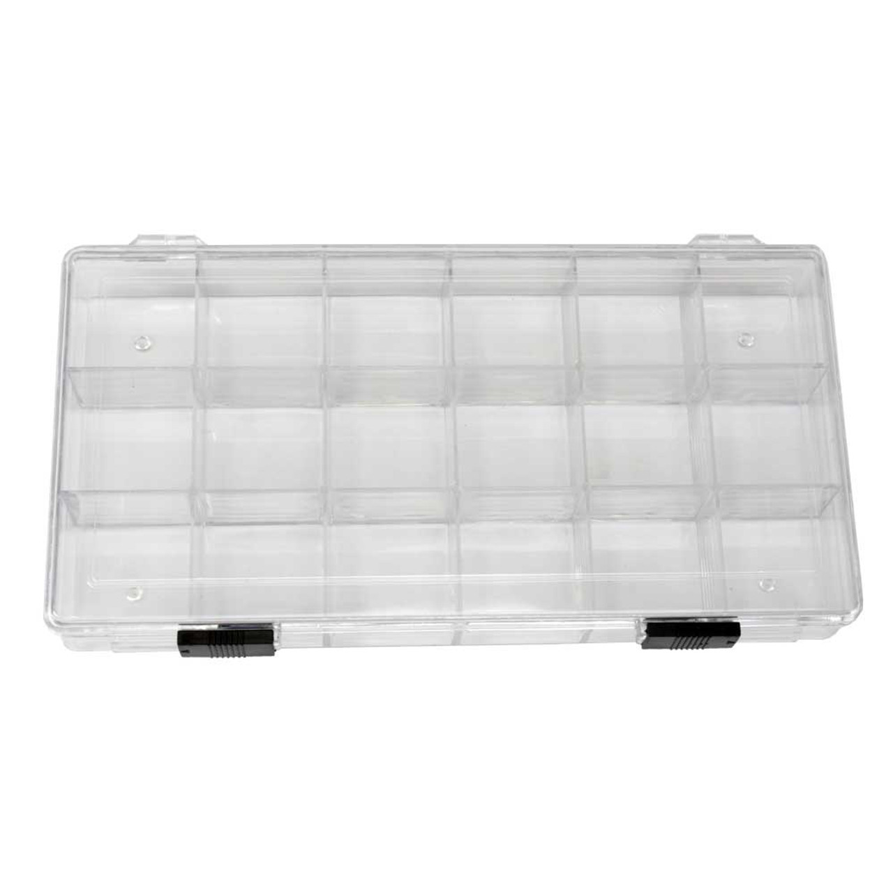 Keeper Box, Large 20 Compartment Bead Storage Box with Latching Lid –