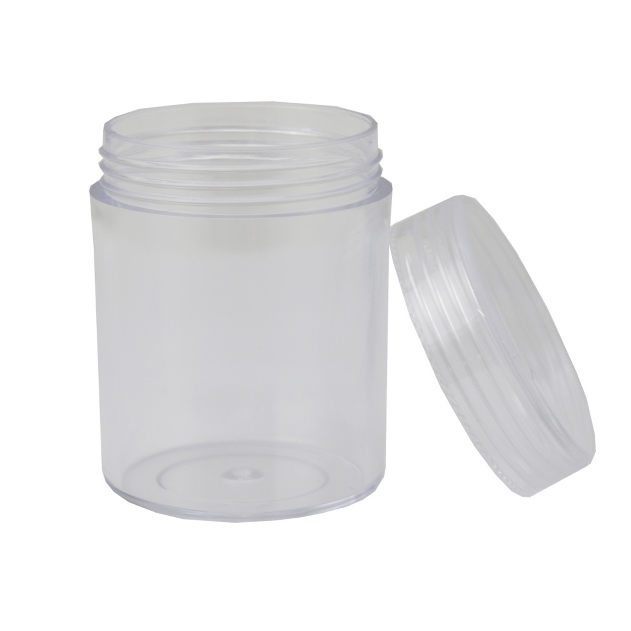 12pcs Clear Mini Empty Plastic Jars Bead Containers Round Storage Organizer  38mm