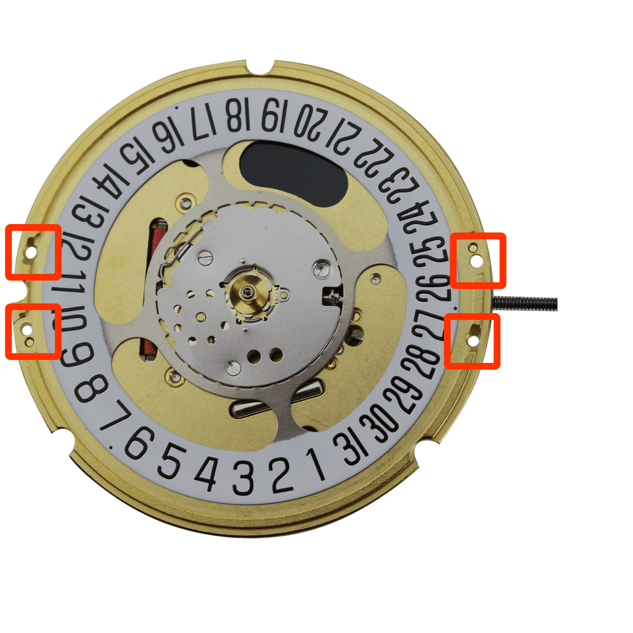 ETA® 3 Hand Quartz Watch Movement F07.111-6 Date At 6:00 Overall