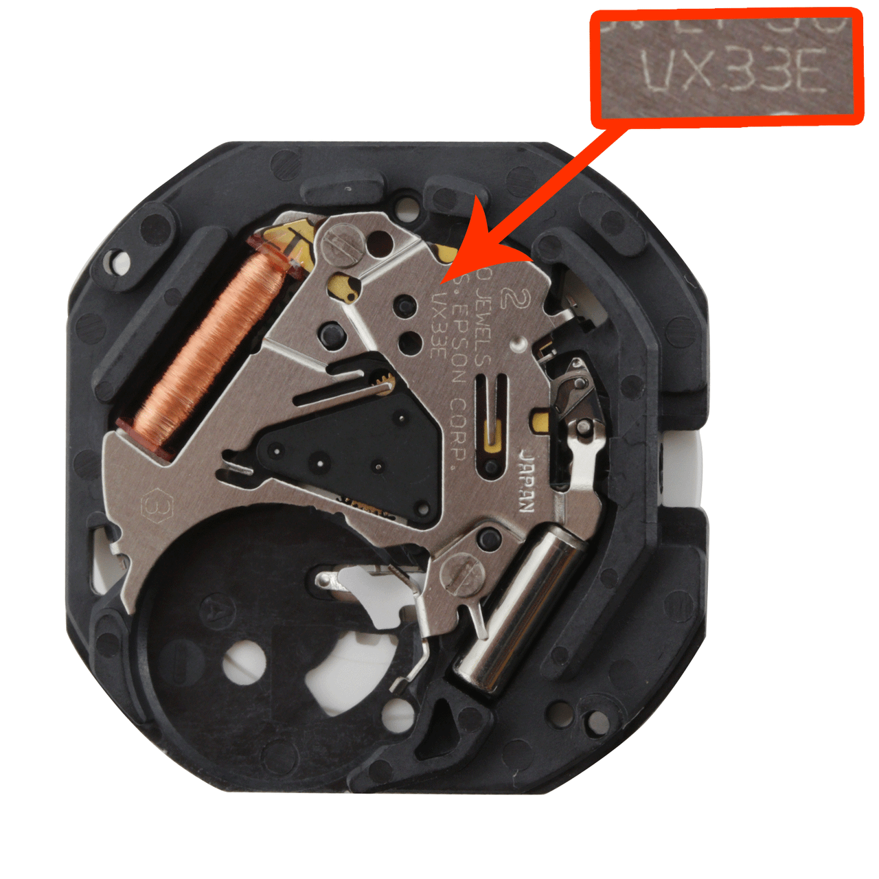 Hattori Japan 3 Hand Quartz Watch Movement VX33.2 Day And Date 3