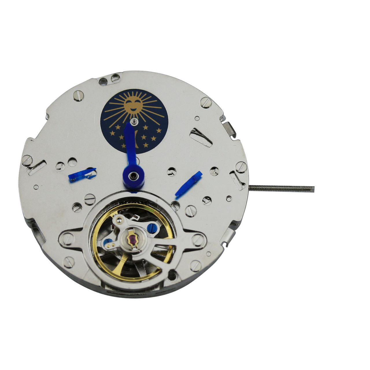 Chinese 6 Hand Automatic Watch Movement LB22 Moon At 12:00 And