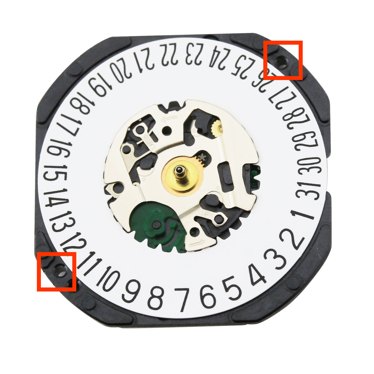 Hattori Japan 3 Hand Quartz Watch Movement V732-6W White