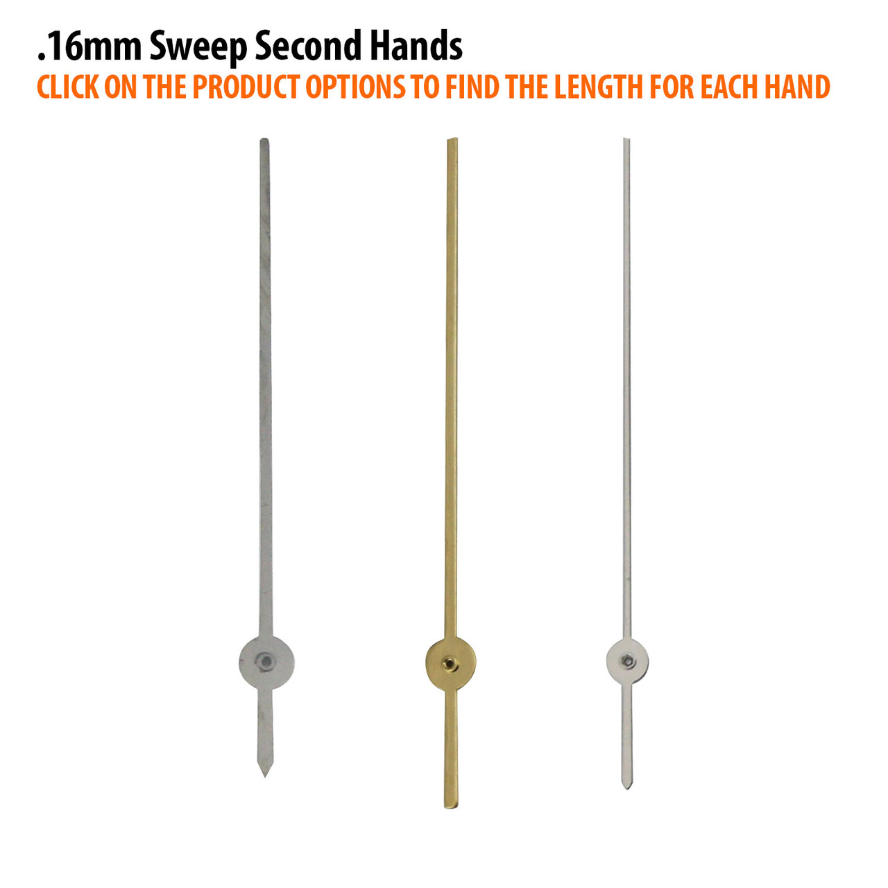 Sweep Second Center Hands For Watches Hole Size