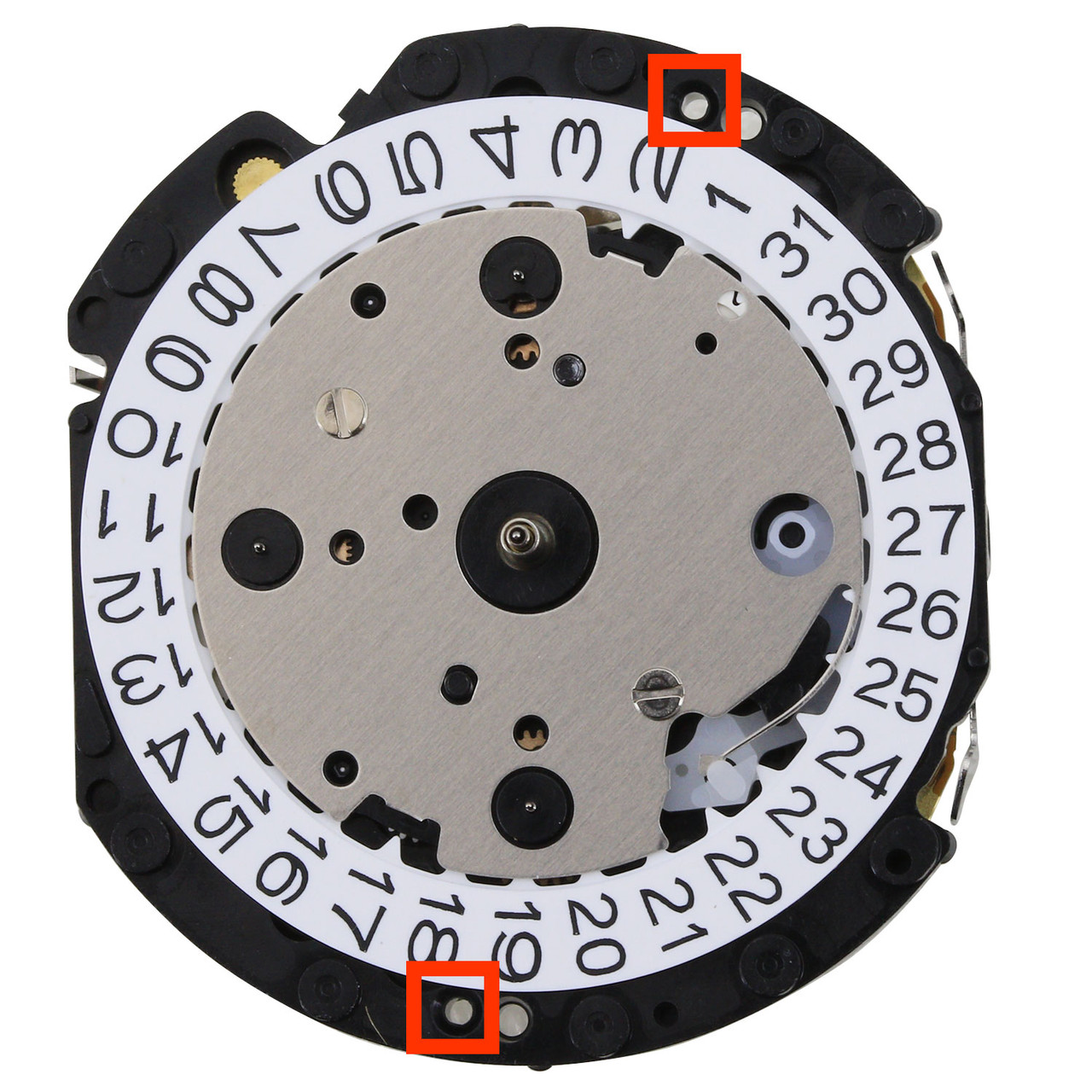 Hattori Japan Chrono 6 Hand Quartz Watch Movement VD57.3 Date at 3
