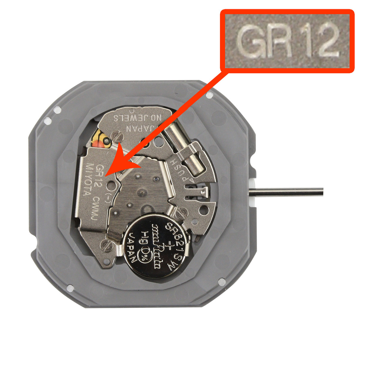 Miyota/Citizen LTD 3 Hand Quartz Watch Movement GR12-6 Date At 6