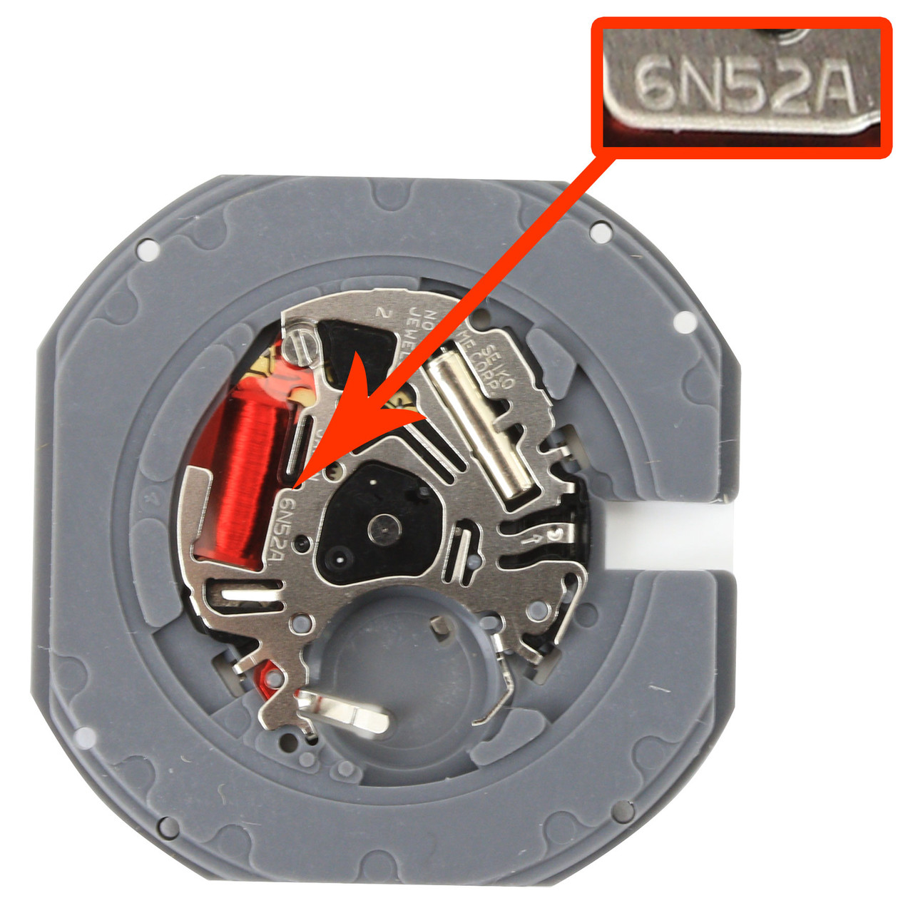 Genuine Seiko 3 Hand Quartz Watch Movement 6N52 Date at 3:00