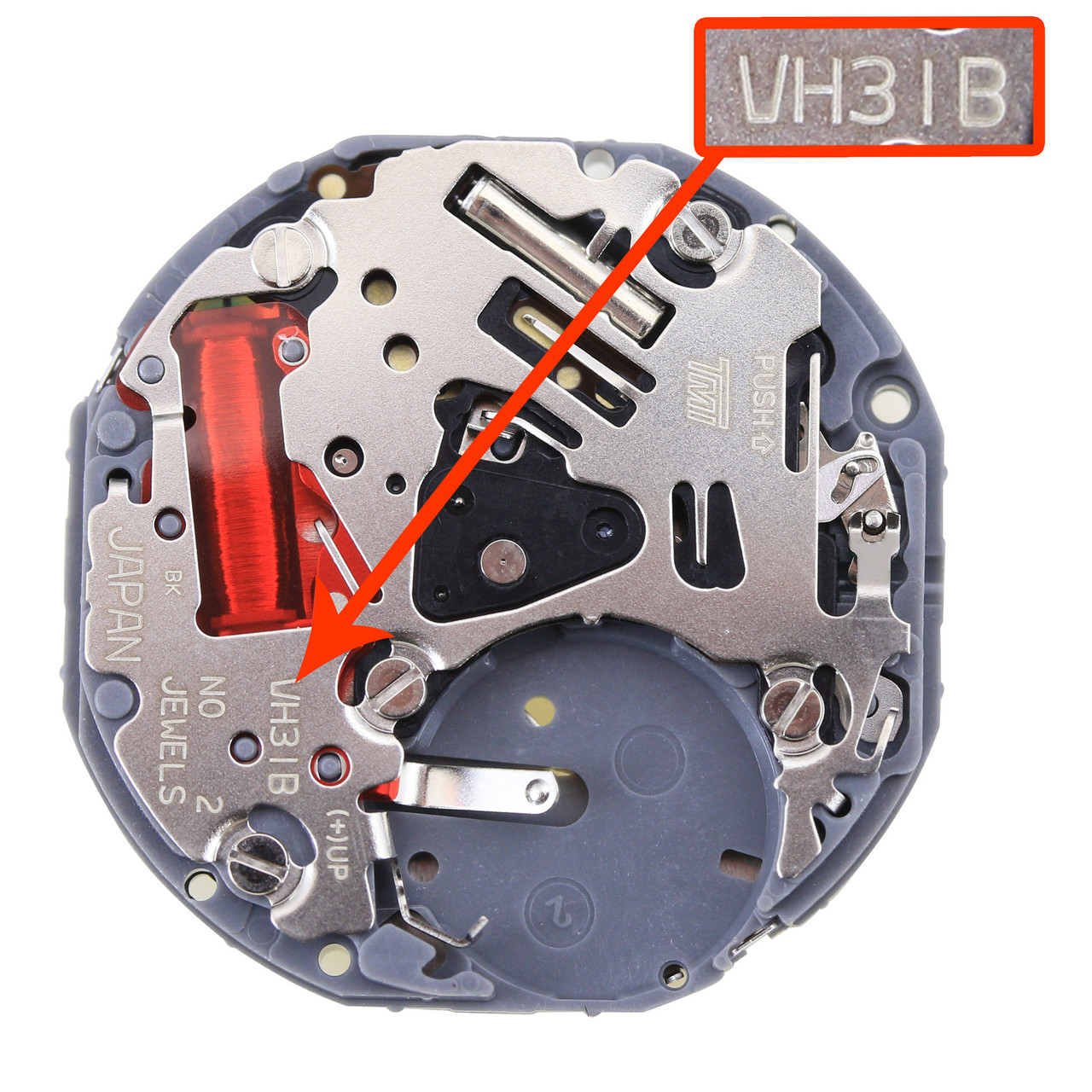 Hattori Japan 3 Hand Quartz Watch Movement VH31 Overall Height 5.5mm