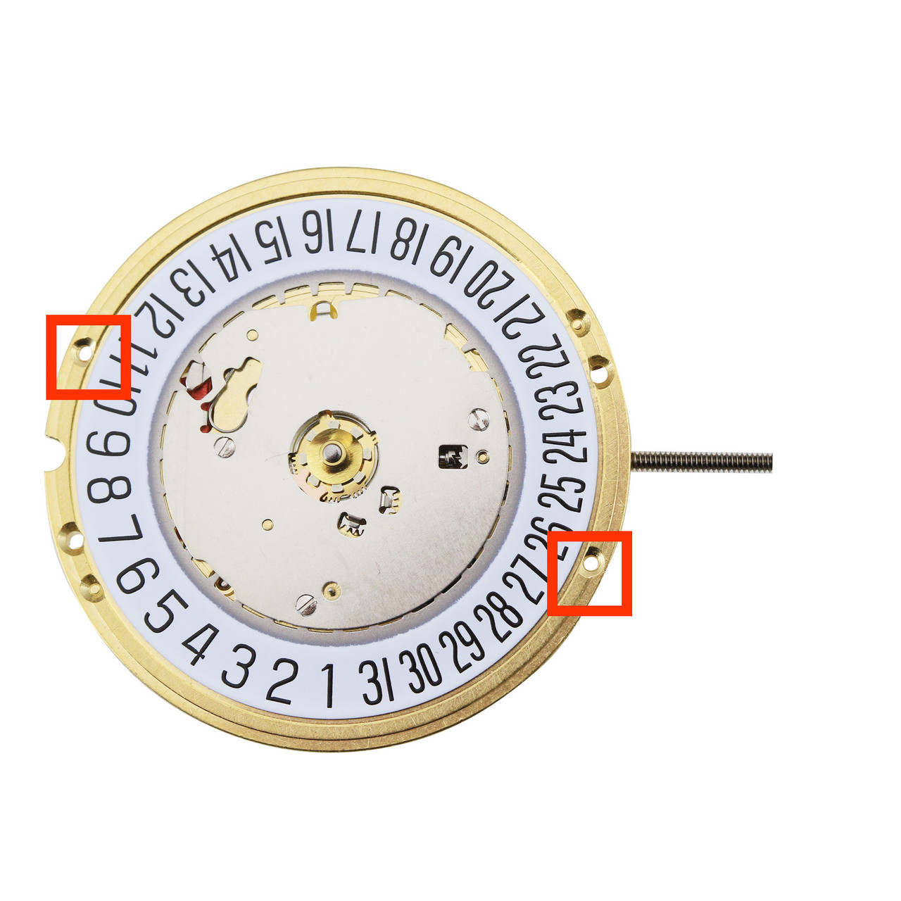 ETA® 2 Hand Quartz Watch Movement E64.511-6 Small Second at 6:00 Date