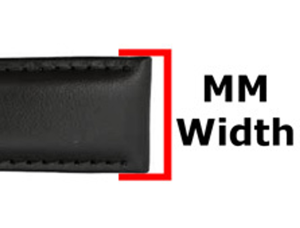 MM Width of Leather Watch Band