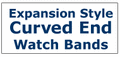 Expansion Style Curved End Ladies' Metal Watchband