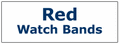 Red Color Men's Leather Watchbands