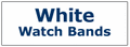 White Color Men's Leather Watchbands