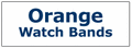 Orange Color Men's Leather Watchbands