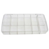 Esslinger Company Clear Plastic Parts Display Case with 15 Pieces 3/4 x 3/4 inch Boxes | Esslinger