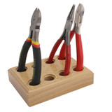Wood Pliers Block Holds 4 Pliers Cutters and Shears 4 x 3 x 1 Inches