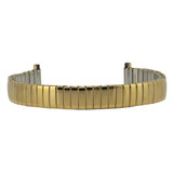 Classic Expansion Etched Design 6 to 10 Inch Length Watch Band Yellow Gold Tone Expandable Ends To Fit 10 to 14mm