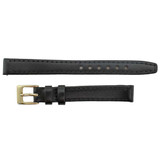 Black Leather Watch Band 11mm Flat Classic Calf 6 3/4 Inch Length