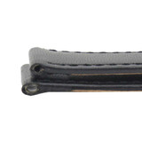 16mm Flat Leather Watch Band Black Leather Classic Calf 7 1/2 Inch Length