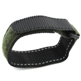 20mm Green Nylon Watch Strap Velcro® Style Sport Band 9 Inch Length